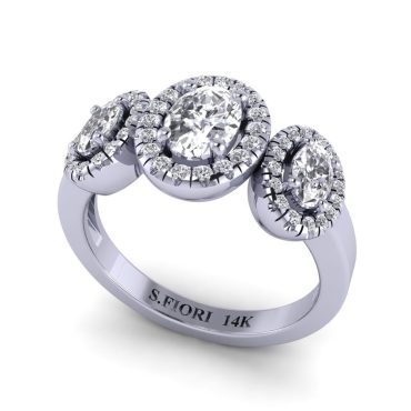 14K Gold, Oval cut  Ring, 1.38 ctw.