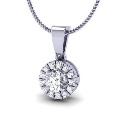 14K Gold Round Cut  Pendants 0.70 CTW