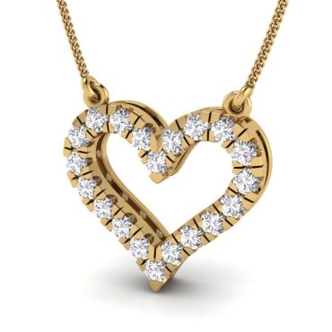 14K Gold, Round cut,  Pendant 0.30 CTW