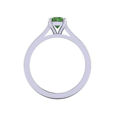 14k White Gold Round Green Diamond Ring 0.93 CTW