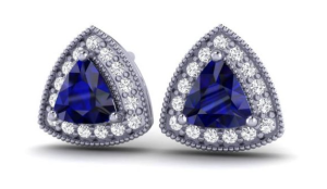 Trilliant Cut Blue Sapphire Earrings: Timeless Elegance 