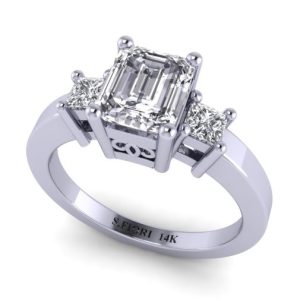 Sophia Fiori's 14K White Gold, Emerald-Cut Lab Diamond Brilliance 