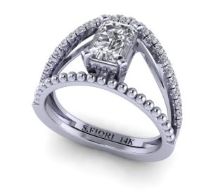 Sophia Fiori's 14K White Gold Oval-Cut Lab Diamond Bridal Beauty