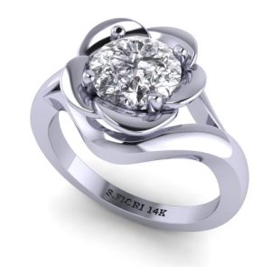 Sophia Fiori's 14K White Gold Round Brilliant Cut Lab Diamond Excellence