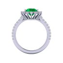 14K White Gold Pear Cut Emerald Ring 2.13 CTW