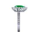 14K White Gold Pear Cut Emerald Ring 2.13 CTW