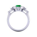 14K White Gold Oval Cut Emerald Ring 1.71 CTW