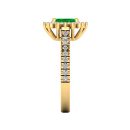 14K Yellow Gold Emerald Cut Emerald Ring 1.44 CTW