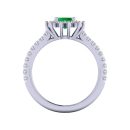 14k White Gold Emerald Cut Emerald Ring 1.33 CTW