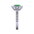 14k White Gold Emerald Cut Emerald Ring 1.33 CTW