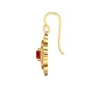 14K Yellow Gold Oval Cut Ruby Earrings 1.52 CTW