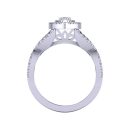 14k White Gold Round Cut White Diamond Ring 0.51 CTW