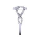 14k White Gold Round Cut White Diamond Ring 0.51 CTW