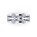 14k White Gold Round Cut White Diamond Ring .46 CTW