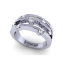 14k White Gold Round Cut White Diamond Ring .46 CTW