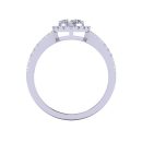 14k White Gold Round Cut White Diamond Ring 0.52 CTW