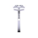 14k White Gold Round Cut White Diamond Ring 0.52 CTW