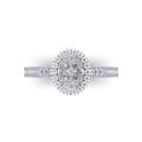 14k White Gold Round Cut White Diamond Ring 0.52 CTW