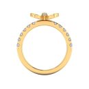 14k Yellow Gold Round Cut White Diamond Ring 0.53 CTW