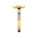 14k Yellow Gold Round Cut White Diamond Ring 0.53 CTW