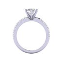 14k White Gold Pear Cut White Diamond Ring 1.05 CTW