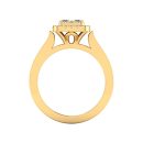 14k Yellow Gold Round Cut White Diamond Ring 0.52 CTW