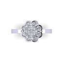 14k White Gold White Diamond Ring 0.99 CTW