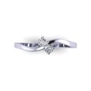 14k White Gold Diamond Ring 0.15 CTW