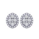 14k White Gold Diamond Earrings .70 CTW