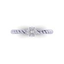 14k White Gold Round Cut White Diamond Ring 0.25 CTW