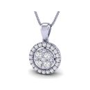 14K White Gold Pendants 0.48 CTW