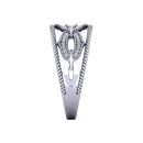 14k White Gold Round Cut White Diamond Ring 0.21 CTW