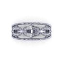 14k White Gold Round Cut White Diamond Ring 0.21 CTW