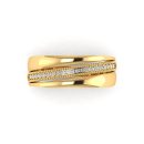 14k Yellow Gold Round Cut White Diamond Ring 0.14 CTW