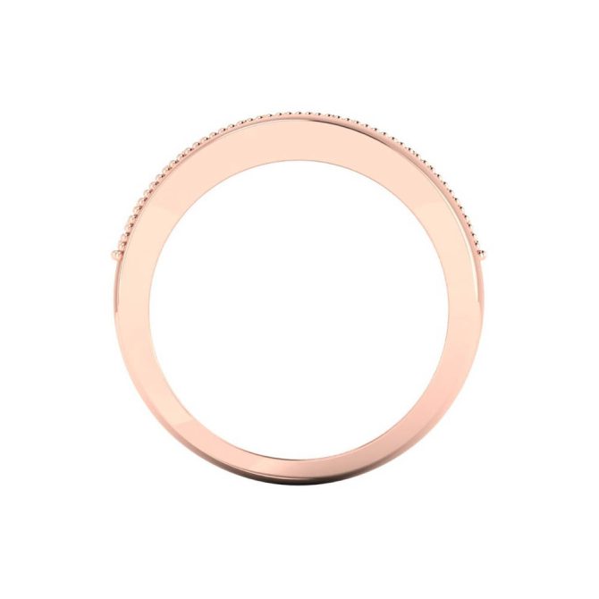 14k Rose Gold Round Cut White Diamond Ring 0.12 CTW