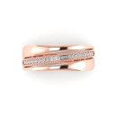 14k Rose Gold Round Cut White Diamond Ring 0.12 CTW