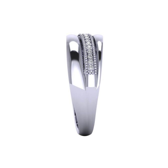 14k White Gold Round Cut White Diamond Ring 0.14 CTW