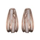 14k Rose Gold Round Cut White Diamond Earrings 0.35 CTW