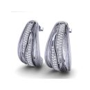 14k White Gold Round Cut White Diamond Earrings 0.35 CTW