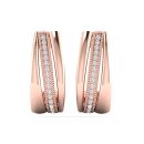 14K Rose Gold White Diamond Earrings .15 CTW