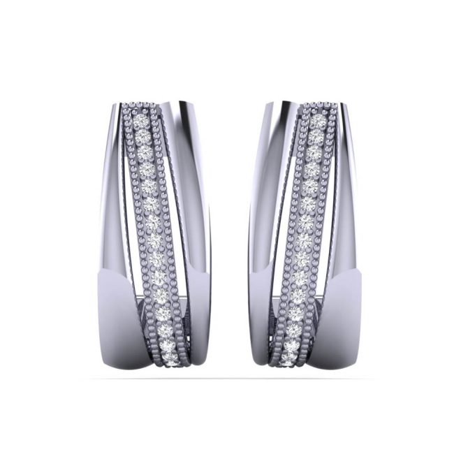 14K White Gold Earrings