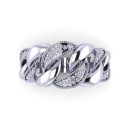 14k White Gold Round Cut White Diamond Ring 0.17 CTW