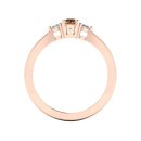 14K Rose Gold Round Cut Cognac Diamond Ring 0.47 CTW