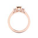 14K Rose Gold Cognac Diamond Ring 0.74 CTW