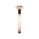 14k Rose Gold Oval Cut Three Stone Cognac Diamond Ring 1.00 CTW