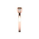 14k Rose Gold Round Cut Cognac Diamond Three Stone Ring 1.04 CTW