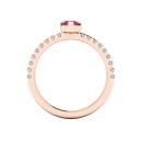 14k Rose Gold Pink Sapphire Ring 0.87 CTW