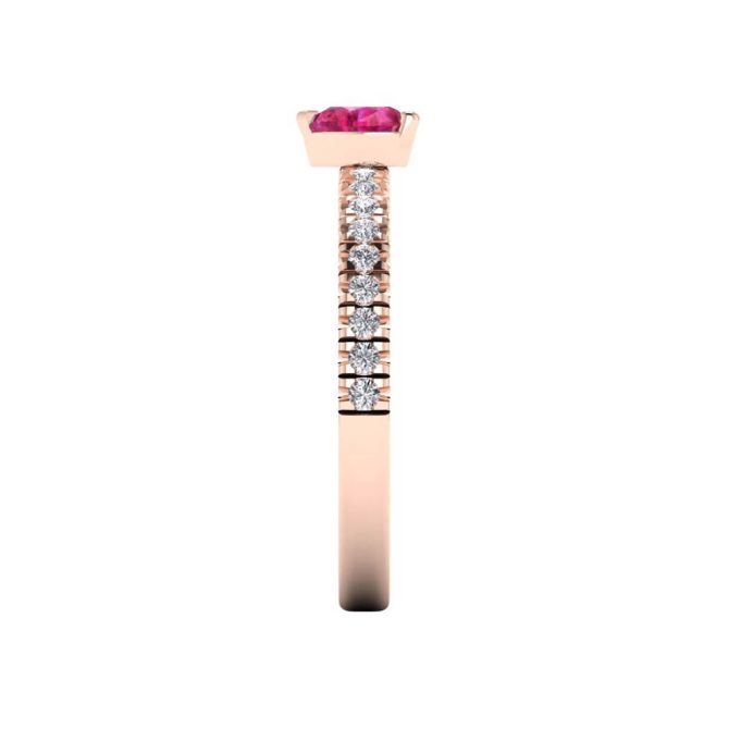 14k Rose Gold Pink Sapphire Ring 0.87 CTW