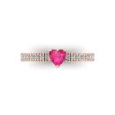 14k Rose Gold Pink Sapphire Ring 0.87 CTW