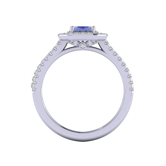 14k White Gold Tanzanite Ring 1.13 CTW